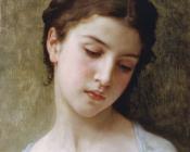 威廉 阿道夫 布格罗 : Etude : tete de jeune fille ( Study : head of a young girl)